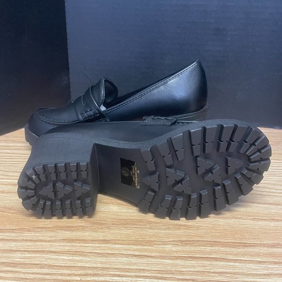 Chunky Loafers Size 6.5 Women's Vintage Y2K Soda Black Heels #3221 - Picture 6 of 12